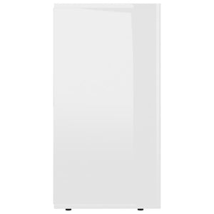 Credenza Bianco Lucido 120x36x69 cm in Legno Multistrato 801847