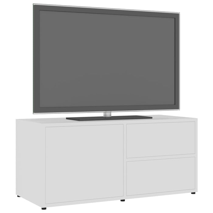 Mobile Porta TV Bianco 80x34x36 cm in Legno Multistrato 801850