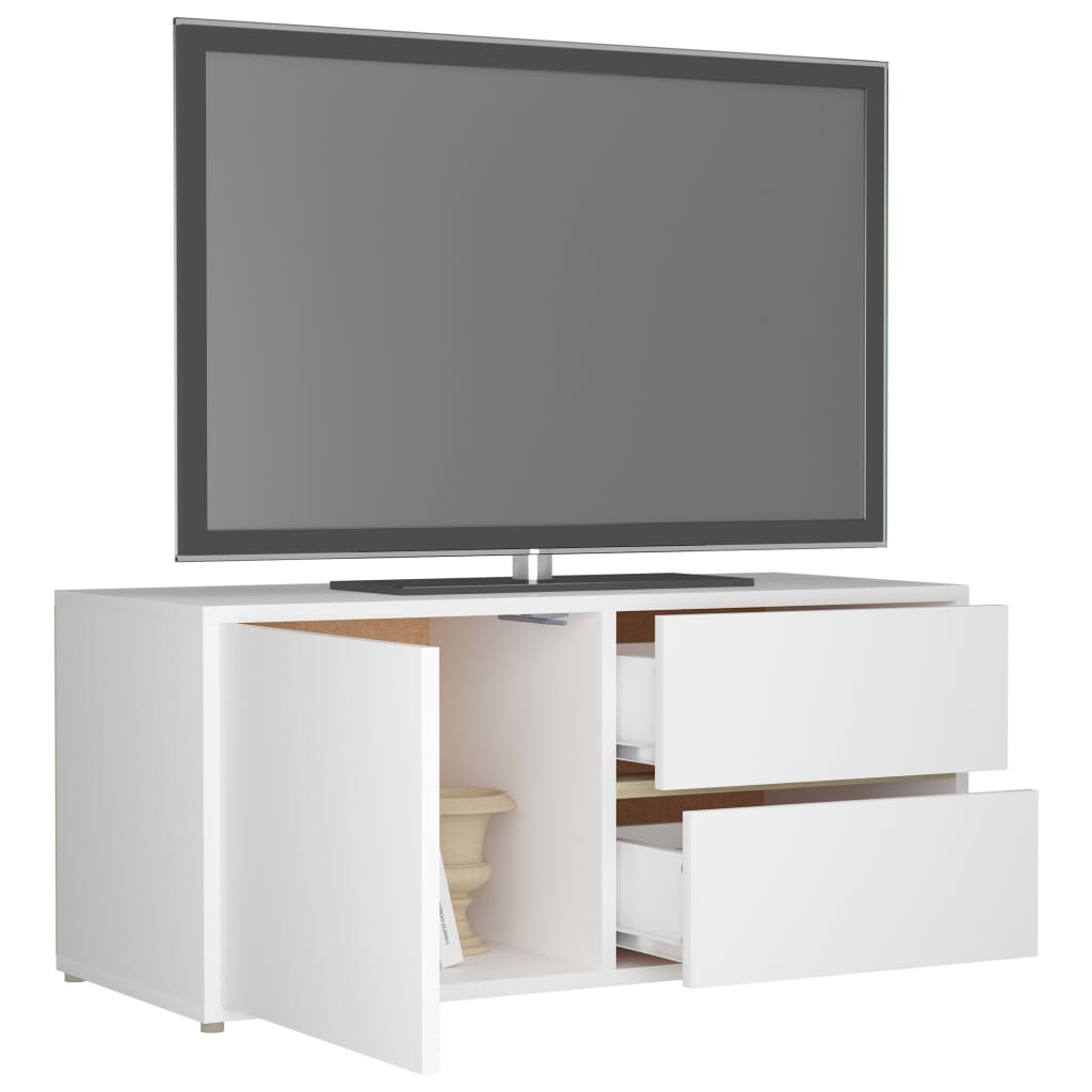 Mobile Porta TV Bianco 80x34x36 cm in Legno Multistrato cod mxl 33990