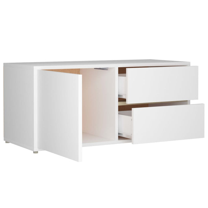 Mobile Porta TV Bianco 80x34x36 cm in Legno Multistrato 801850