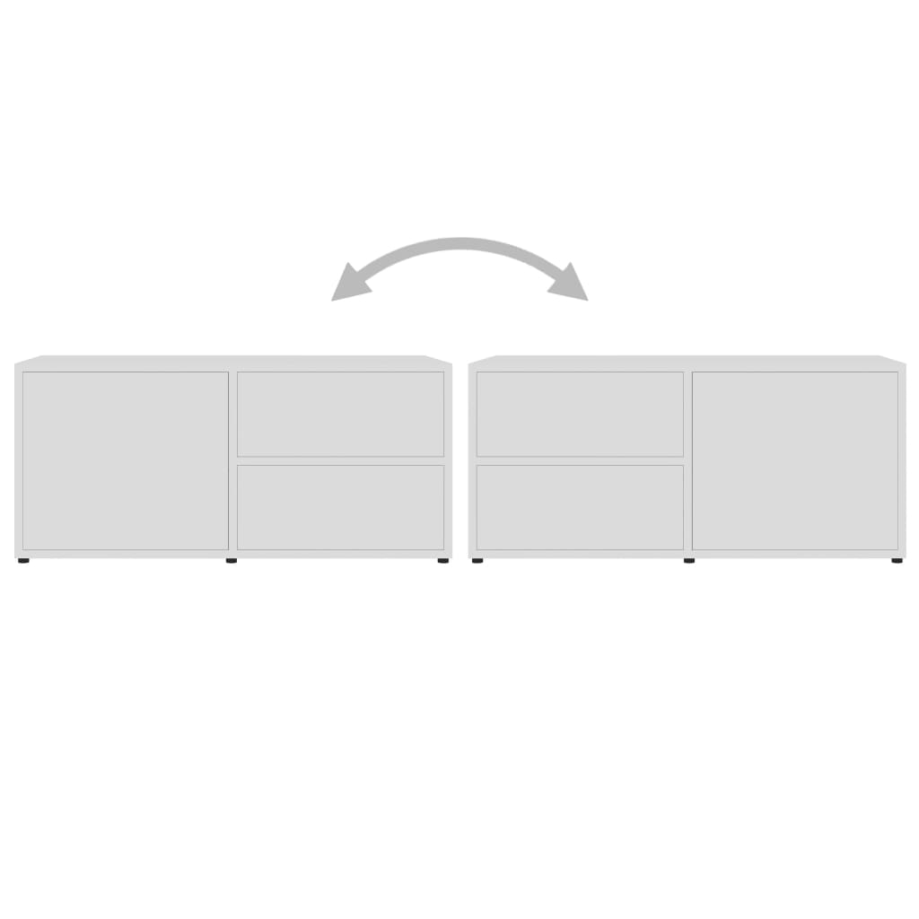 Mobile Porta TV Bianco 80x34x36 cm in Legno Multistrato 801850