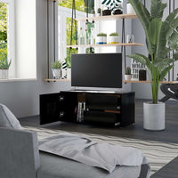 Mobile Porta TV Nero 80x34x36 cm in Legno Multistrato 801851