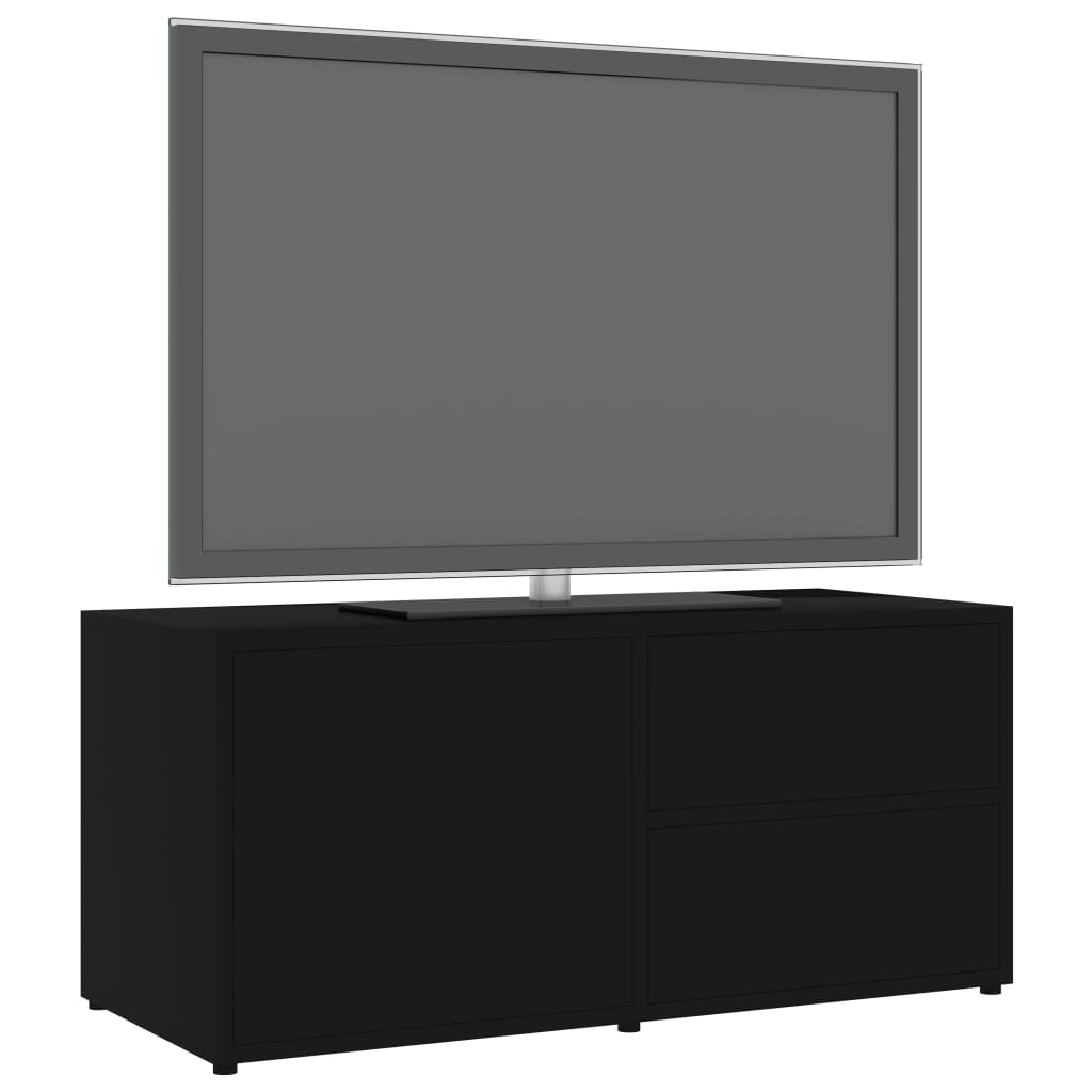 Mobile Porta TV Nero 80x34x36 cm in Legno Multistrato 801851