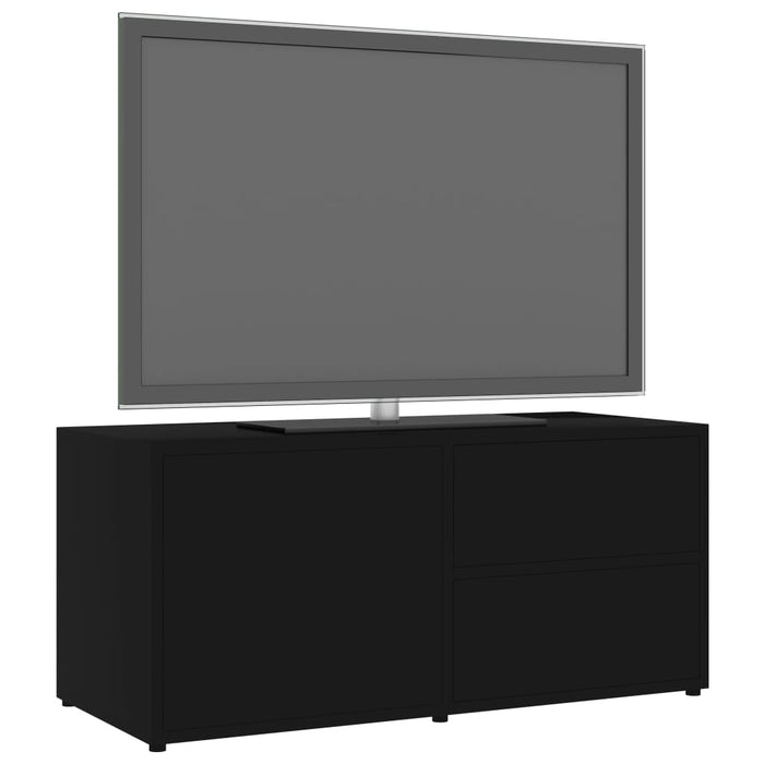 Mobile Porta TV Nero 80x34x36 cm in Legno Multistrato 801851