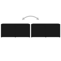 Mobile Porta TV Nero 80x34x36 cm in Legno Multistrato 801851