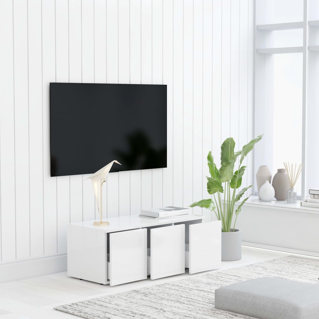 Mobile TV Bianco 80x34x30 cm in Truciolato