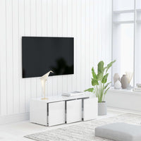 Mobile TV Bianco 80x34x30 cm in Truciolato