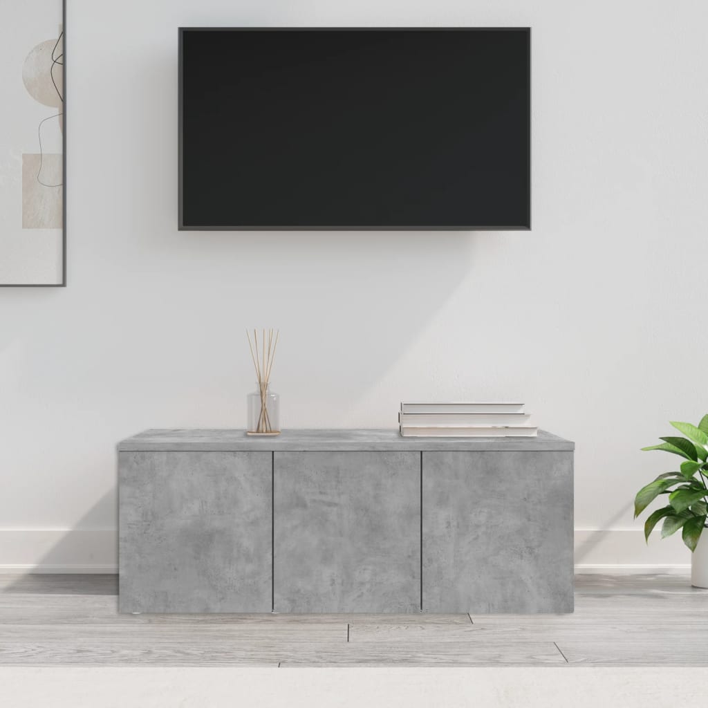 Mobile Porta TV Grigio Cemento 80x34x30 cm Legno Multistrato 801863