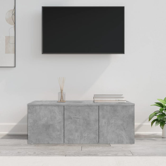Mobile Porta TV Grigio Cemento 80x34x30 cm Legno Multistrato 801863