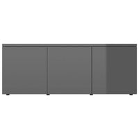 Mobile Porta TV Grigio Lucido 80x34x30 cm in Legno Multistrato 801867