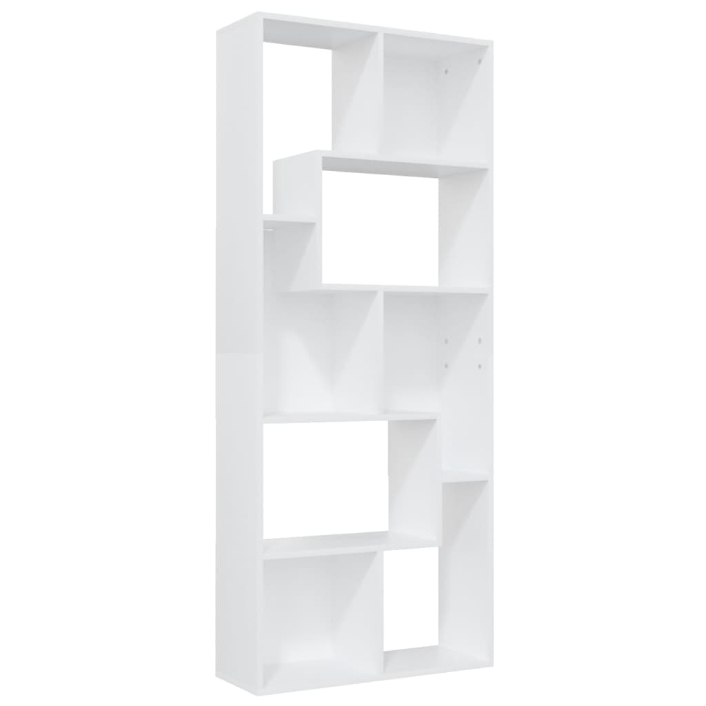 Libreria Bianca 67x24x161 cm in Legno Multistrato 801877