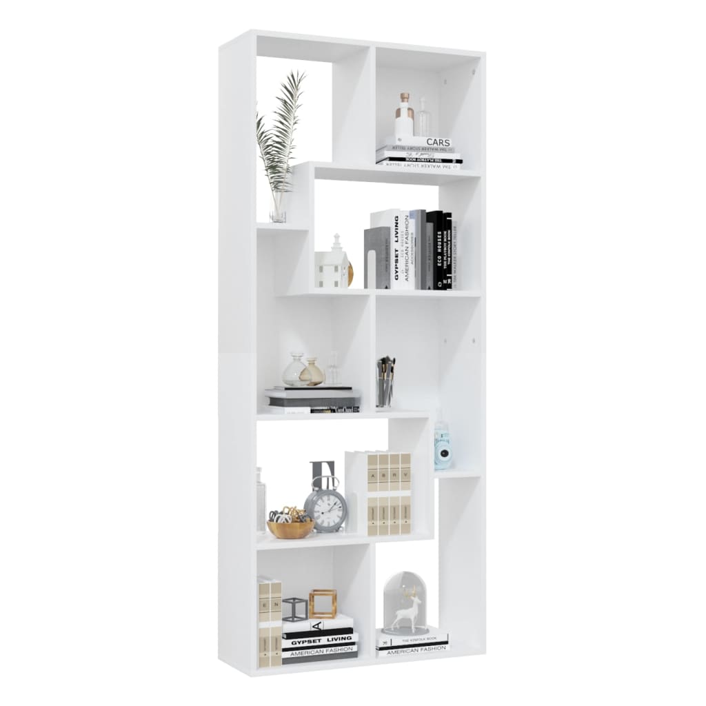 Libreria Bianca 67x24x161 cm in Legno Multistrato 801877