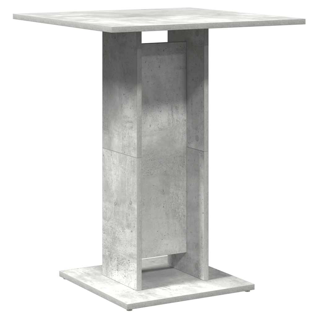 Tavolo da Bistrot Grigio Cemento 60x60x75 cm in Truciolato   cod mxl 6227