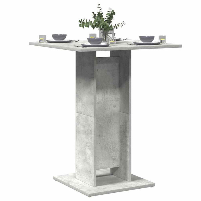Tavolo da Bistrot Grigio Cemento 60x60x75 cm in Truciolato   cod mxl 6227