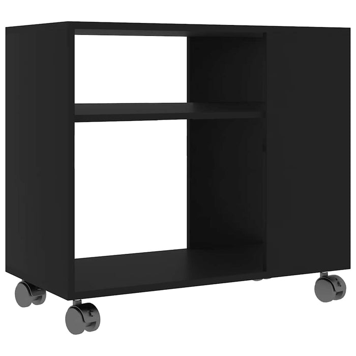 Tavolino da Salotto Nero 70x35x55 cm in Legno Multistrato