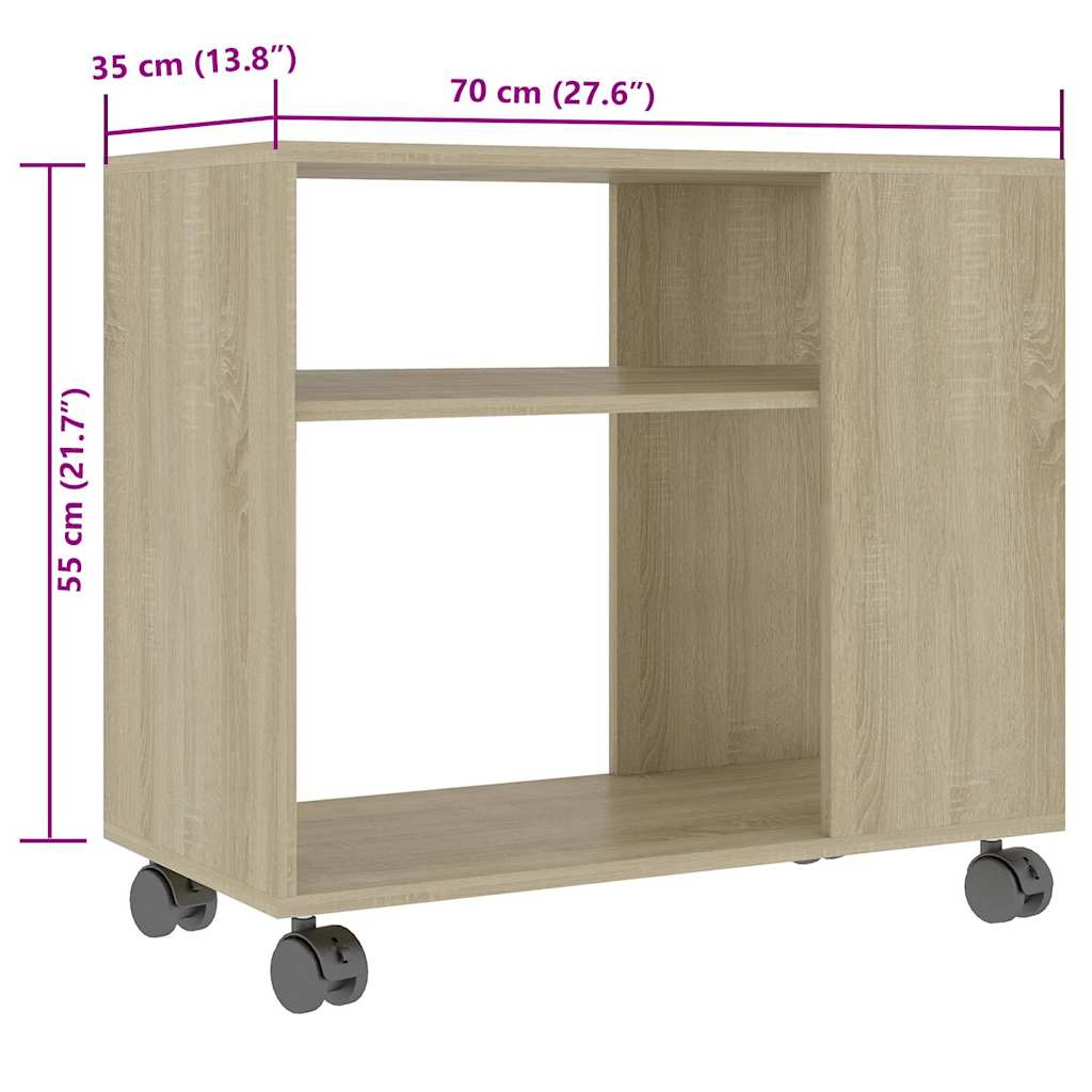 Tavolino da Salotto Rovere Sonoma 70x35x55 cm Legno Multistrato 802123