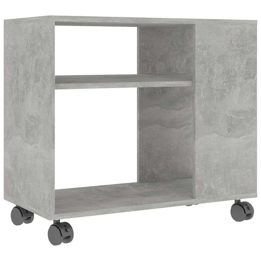 Tavolino-Tavolino da Soggiorno-Tavolino da Salotto Grigio Cemento 70x35x55 cm in Legno Multistrato