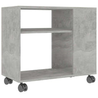 Tavolino Grigio Cemento 70x35x55 cm in Legno Multistrato 802124