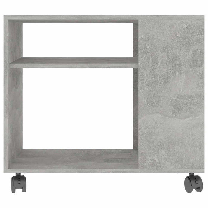 Tavolino Grigio Cemento 70x35x55 cm in Legno Multistrato