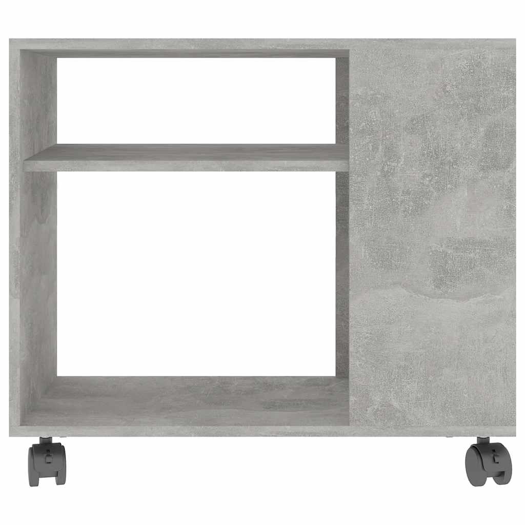 Tavolino Grigio Cemento 70x35x55 cm in Legno Multistrato 802124