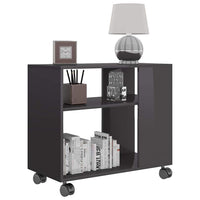 Tavolino da Salotto Grigio Lucido 70x35x55 cm Legno Multistrato cod mxl 16741