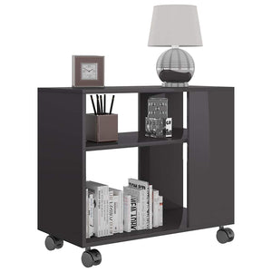 Tavolino da Salotto Grigio Lucido 70x35x55 cm Legno Multistrato cod mxl 16741