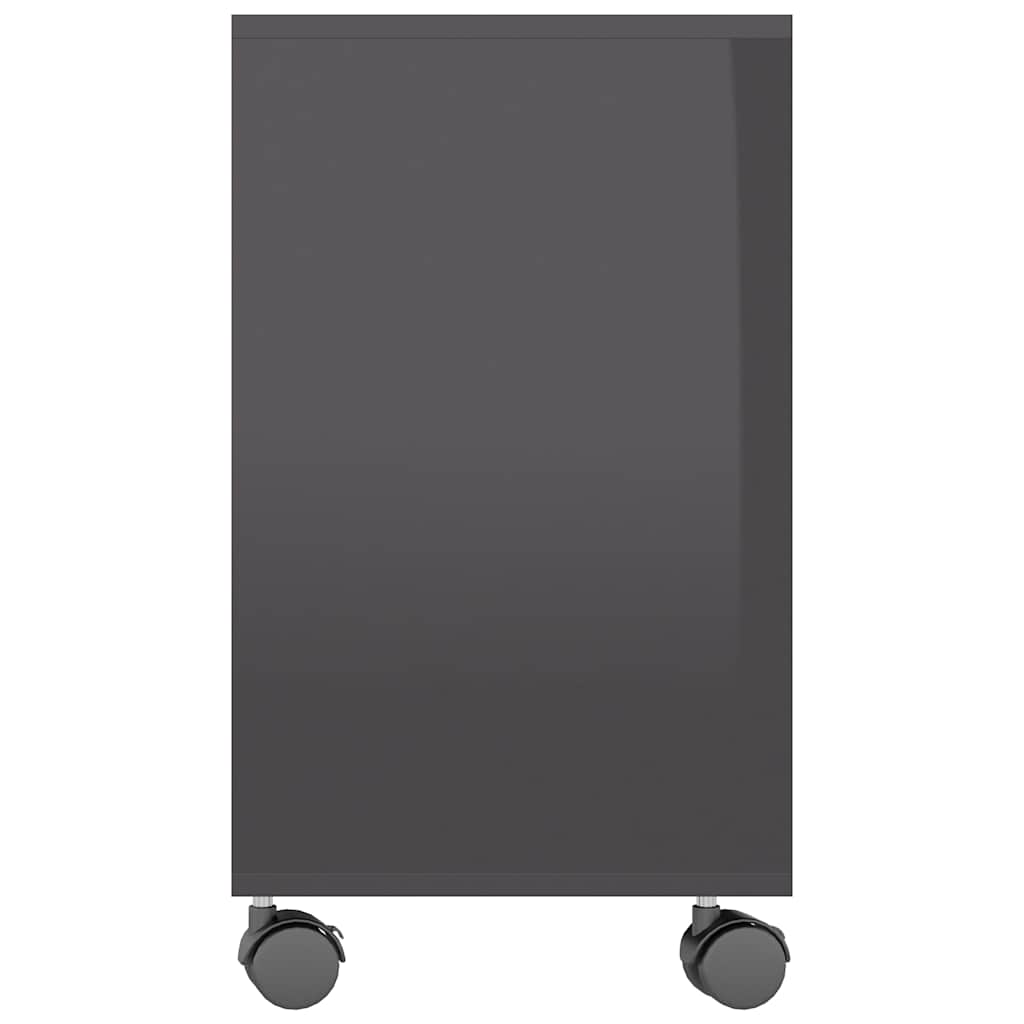 Tavolino da Salotto Grigio Lucido 70x35x55 cm Legno Multistrato cod mxl 16741