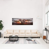 Painting su tela Stampa animale Multicolore 120 x 40 cm Tela 289287