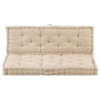 Cuscini per Pallet e Pavimento 2 pz in Cotone Beige cod mxl 74546