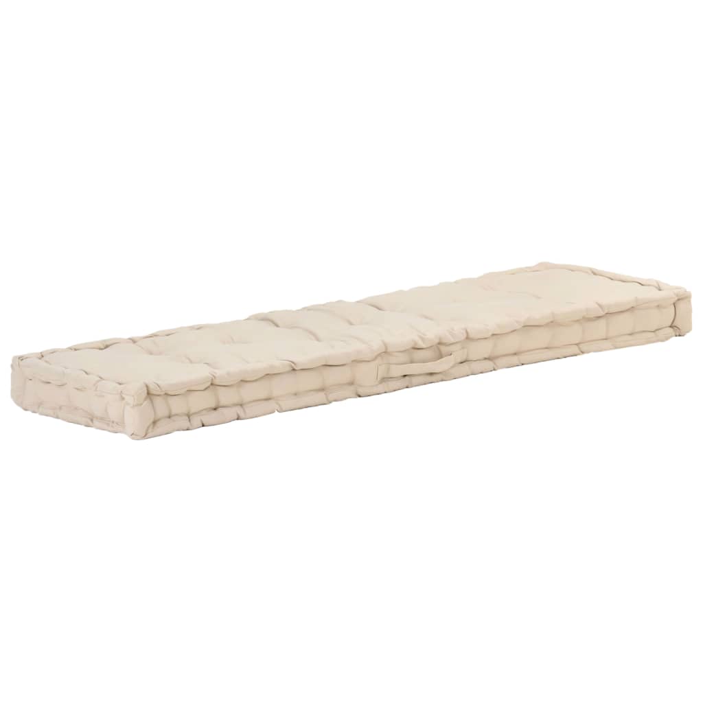 Cuscini per Pallet e Pavimento 2 pz in Cotone Beige cod mxl 74546