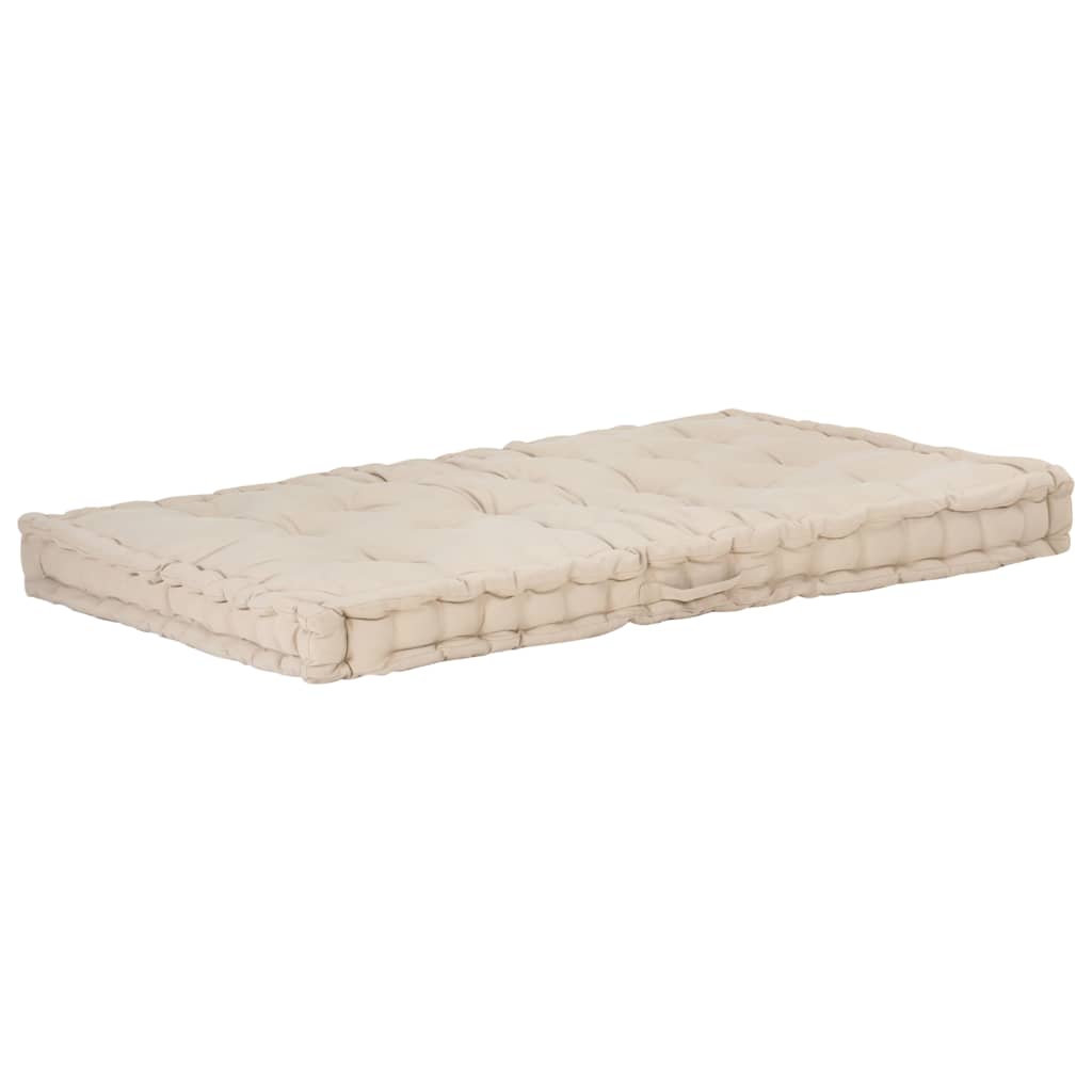 Cuscini per Pallet e Pavimento 2 pz in Cotone Beige 3053637
