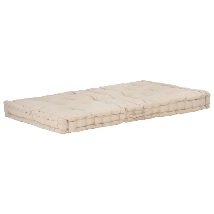 Cuscini per Pallet e Pavimento 2 pz in Cotone Beige 3053637