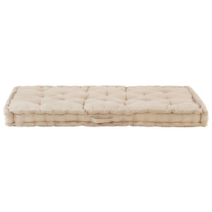 Cuscini per Pallet e Pavimento 2 pz in Cotone Beige cod mxl 74546