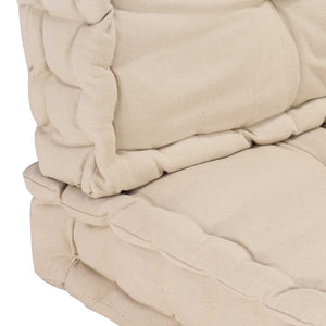 Cuscini per Pallet e Pavimento 2 pz in Cotone Beige 3053637