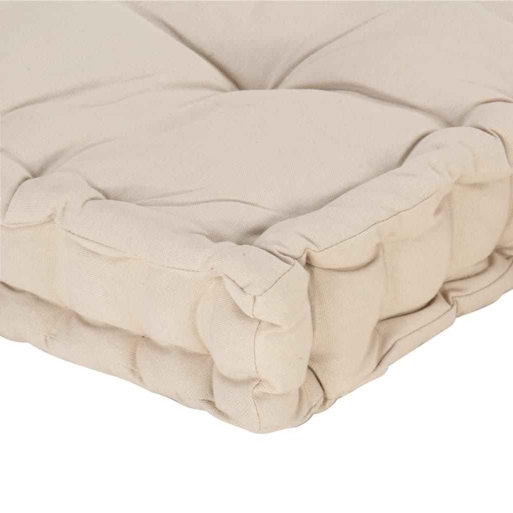 Cuscini per Pallet e Pavimento 2 pz in Cotone Beige cod mxl 74546