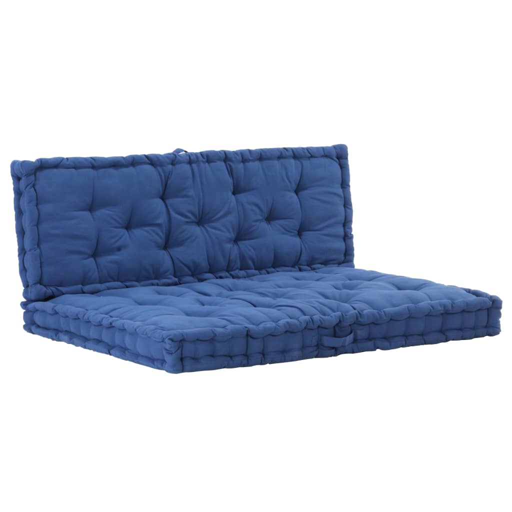 Cuscini per Pallet e Pavimento 2 pz in Cotone Blu Chiaro cod mxl 72129