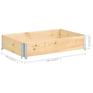 Collare per Pallet 50x100 cm in Legno Massello di Pino 310052