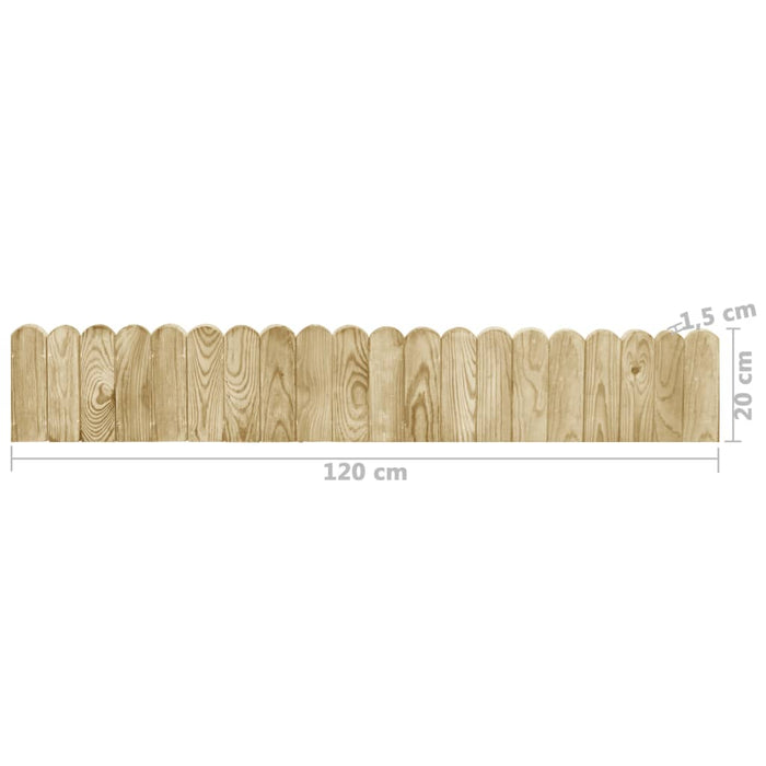 Rotoli di Bordura 2 pz 120 cm in Legno di Pino impregnato cod mxl 7009