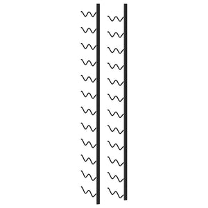 Portavini da Parete per 24 Bottiglie Nero in Ferro 289557