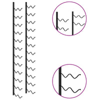 Portavini da Parete per 24 Bottiglie Nero in Ferro 289557