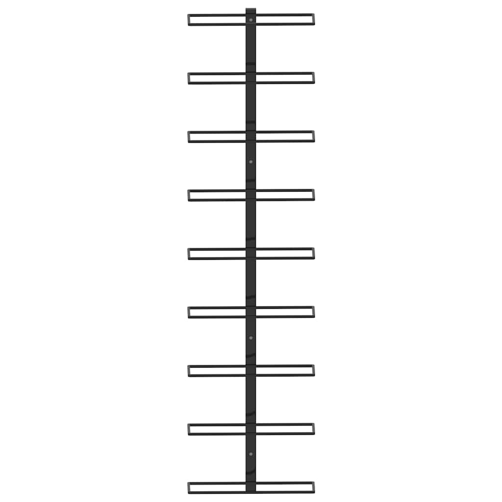 Portavini da Parete per 9 Bottiglie Nero in Ferro cod mxl 52631