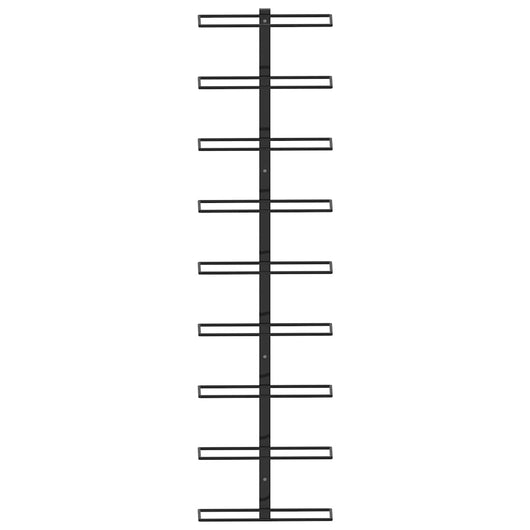 Portavini da Parete per 9 Bottiglie Nero in Ferro cod mxl 52631