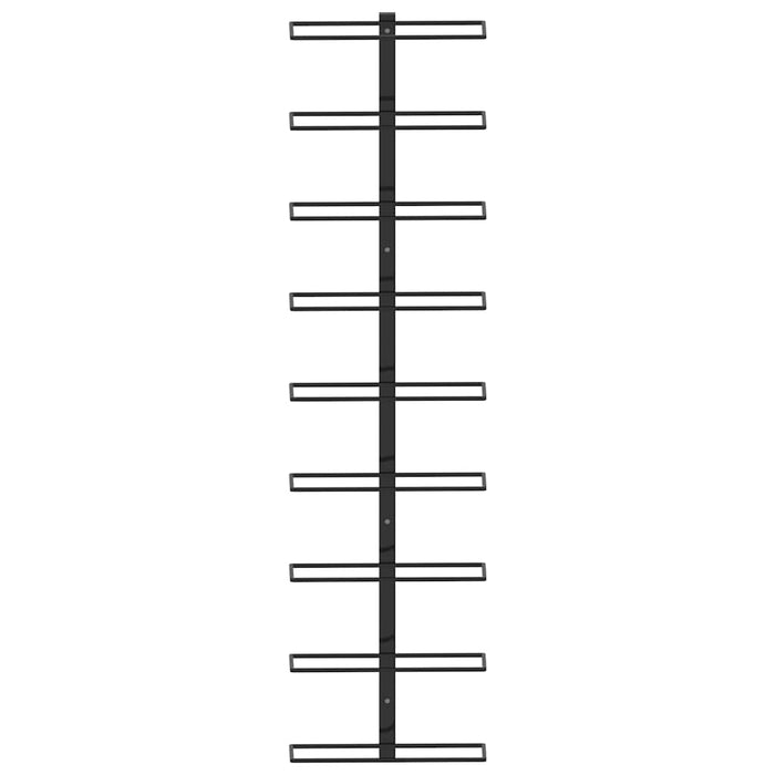 Portavini da Parete per 9 Bottiglie Nero in Ferro cod mxl 52631