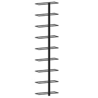 Portavini da Parete per 18 Bottiglie 2 pz Nero in Ferro 289562