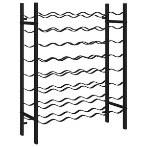 Portabottiglie per 48 Bottiglie di Vino Nero in Metallo 289563