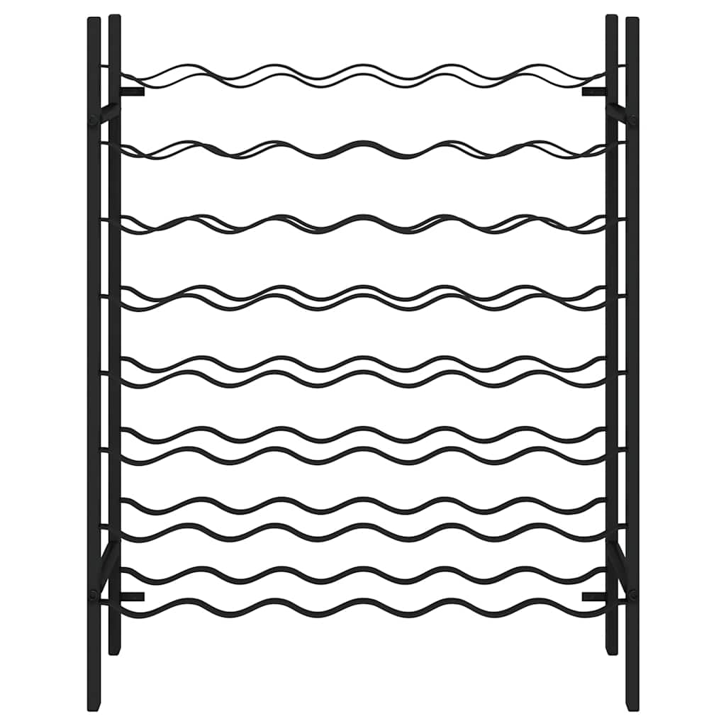 Portabottiglie per 48 Bottiglie di Vino Nero in Metallo 289563