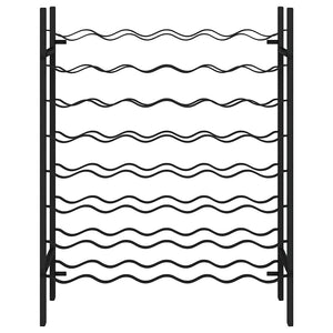 Portabottiglie per 48 Bottiglie di Vino Nero in Metallo 289563