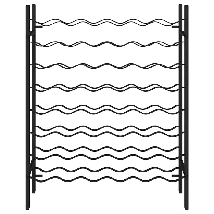 Portabottiglie per 48 Bottiglie di Vino Nero in Metallo 289563