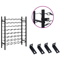 Portabottiglie per 48 Bottiglie di Vino Nero in Metallo 289563