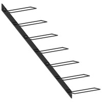Portavini da Parete per 7 Bottiglie Nero in Metallo 289564